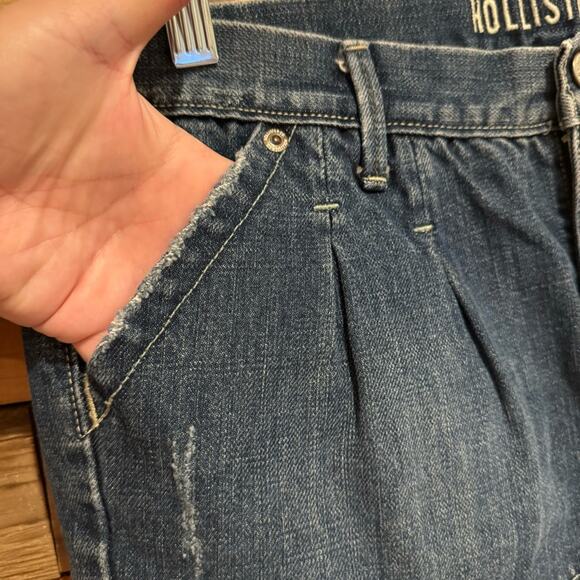 Hollister Y2K Retro 2000's Micro Mini Vintage Denim Skirt 7 Skater Fairy Grunge - Picture 12 of 16